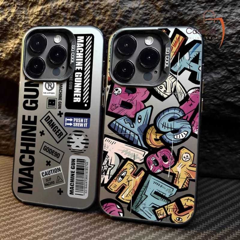 LL19 20 Premium amatte Case Casing Hp Machine Gun Untuk Realme C71 Note 50 Note 60 5 5i 5s  C3 C12 C