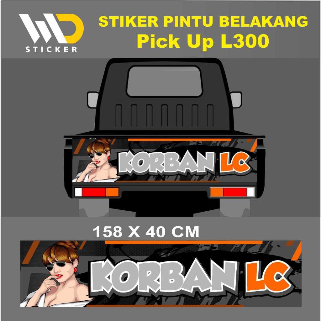 stiker decal pintu bak mobil l300
