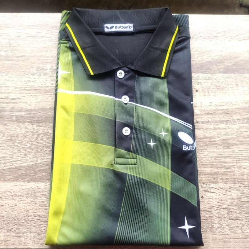 Jersey Baju Kaos Kerah Tenis Meja Butterfly Second Lokal