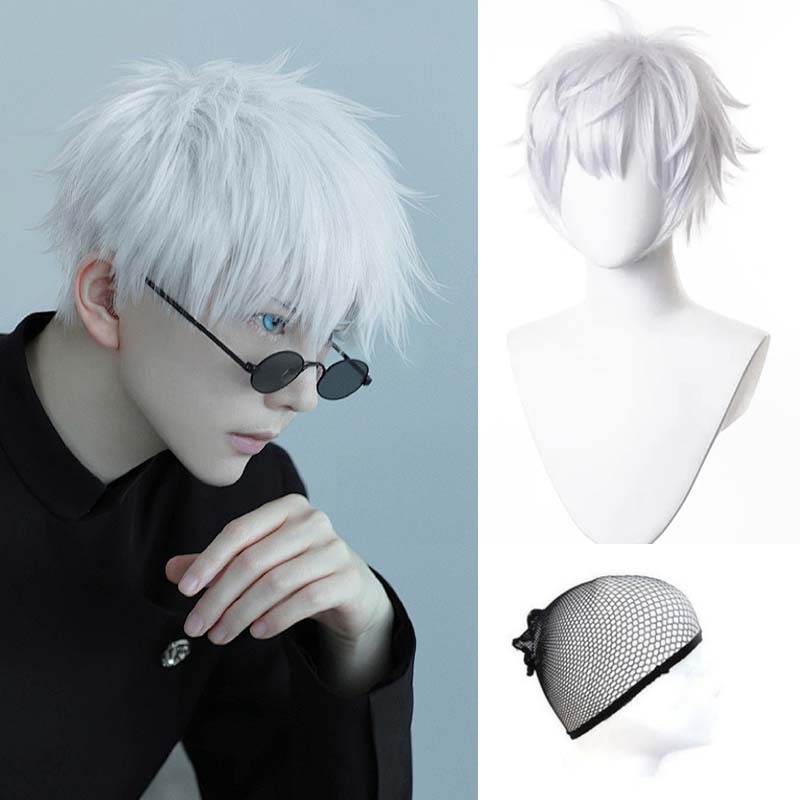 Rambut Gojo Satoru Putih Gojo Satoru Wig Anime Cosplay Wig Jujutsu
