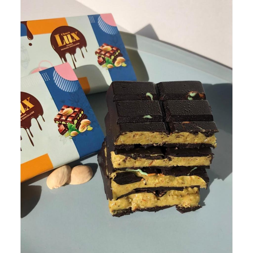

Dubai Chocolate Bar Pistachio Original Kunafa / Coklat Dubai Size Medium