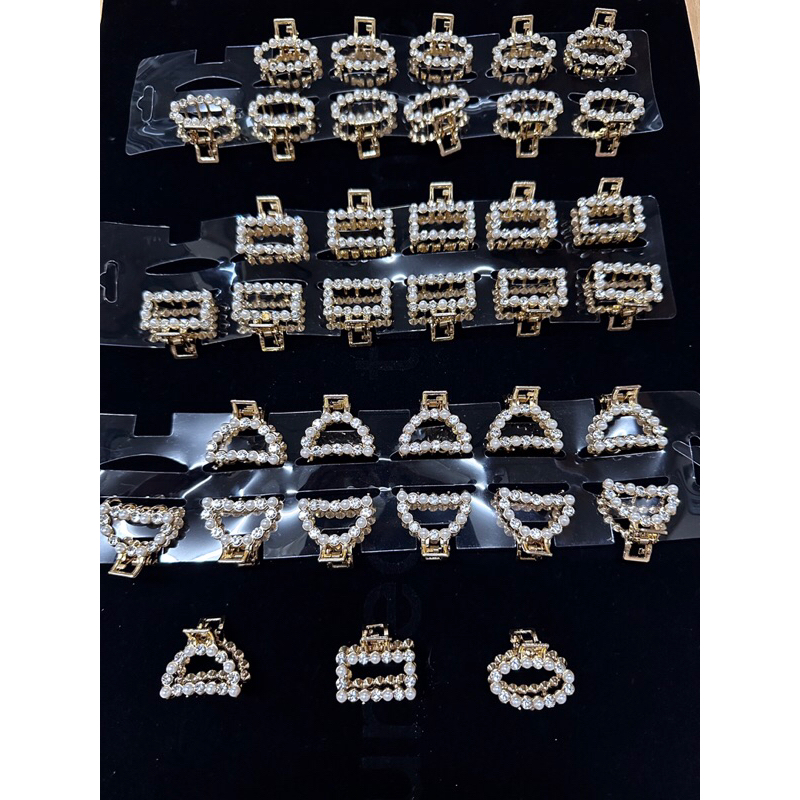 Jepit Rambut Mutiara besi korea/Jedai mutiara Diamond korea Import 3,5cm