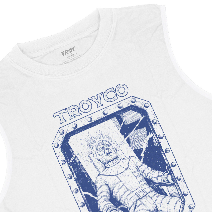 Troy Company Tshirt Singlet White Magneto - Kaos Pria Tanpa Lengan Putih TS 2915