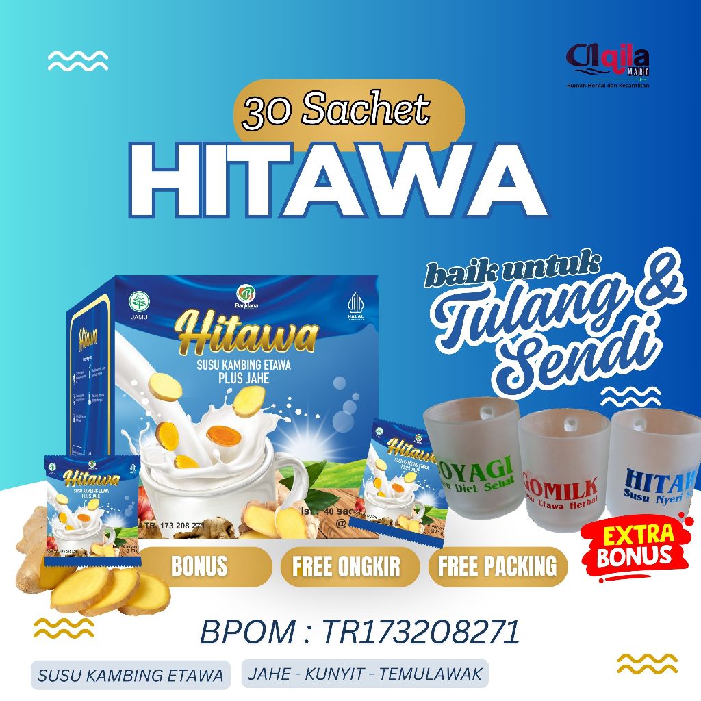 

Hitawa 30 Sachet Susu Kambing Etawa Plus Jahe Hitawa Sachet Lebih Praktis