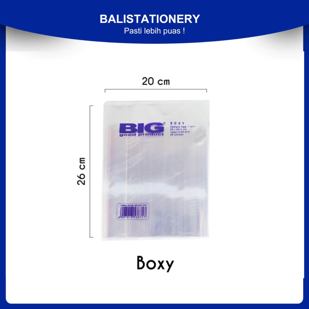 

Sampul Buku Boxy BIG OPP Lem Sealing SB-1002