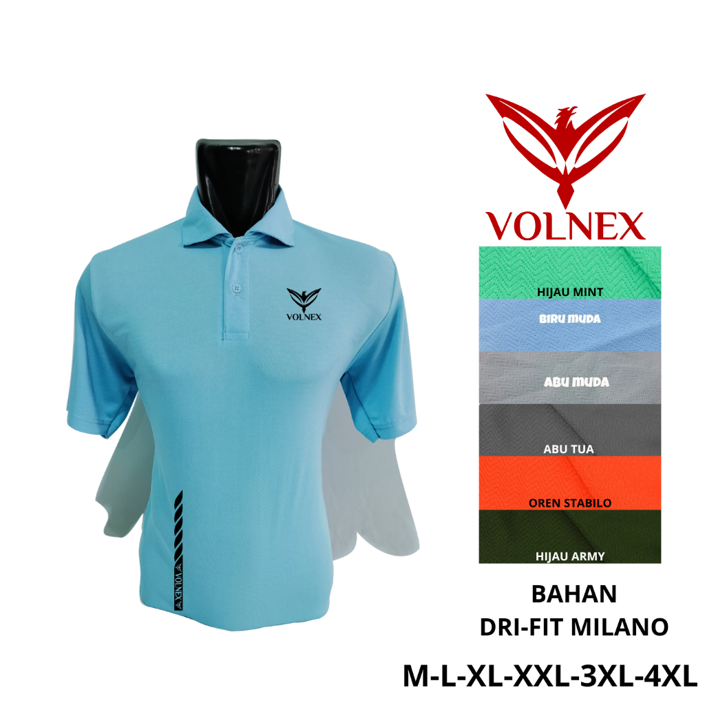 Kaos Atasan Olahraga Pria Golf ,Tennis,Badminton Warna ARMY,OREN,ABU MISTY, HIJAU MINT JUMBO VL008