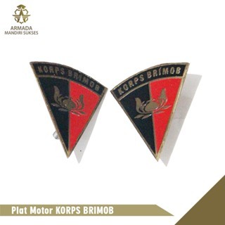 Plat Motor - Emblem Plat Nomor Motor - Bareskrim | Brimob Roda | IP | Korps Brimob | P3 | Perbakin