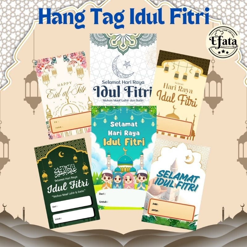 

Hang Tag Idul Fitri, 1paket isi 6 pcs (sudah dengan tali benang nilon)