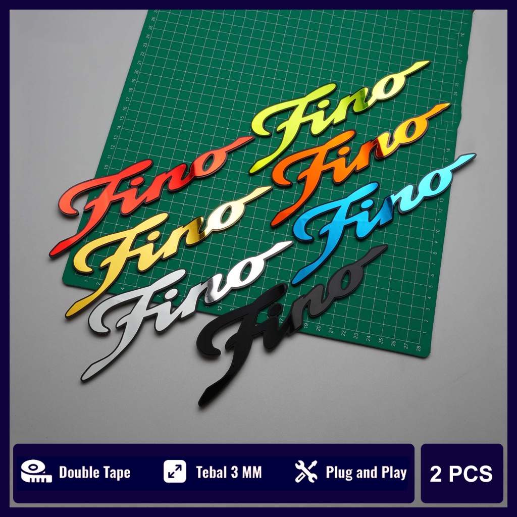 EMBLEM FINO LOGO FINO LOGO YAMAHA FINO BUKAN STICKER ATAU STICKER TIMBUL UNTUK AKSESORIS FINO