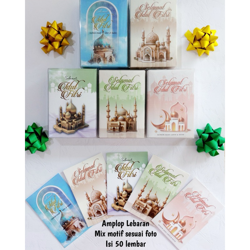 

Amplop Lebaran Idul Fitri MIX Tema Islamic - Isi 50 Lembar - Angpau Hari Raya