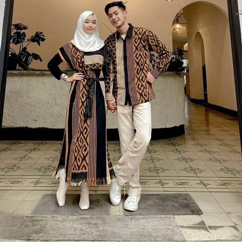COUPLE LEBARAN - COUPLE TENUN -COUPLE KONDANGAN - KEMEJA TENUN - DRESS TENUN
