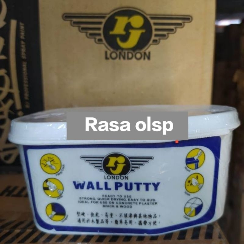 RJ WALL Putty kemasan 1/2 kg dempul tembok, dempul plafon