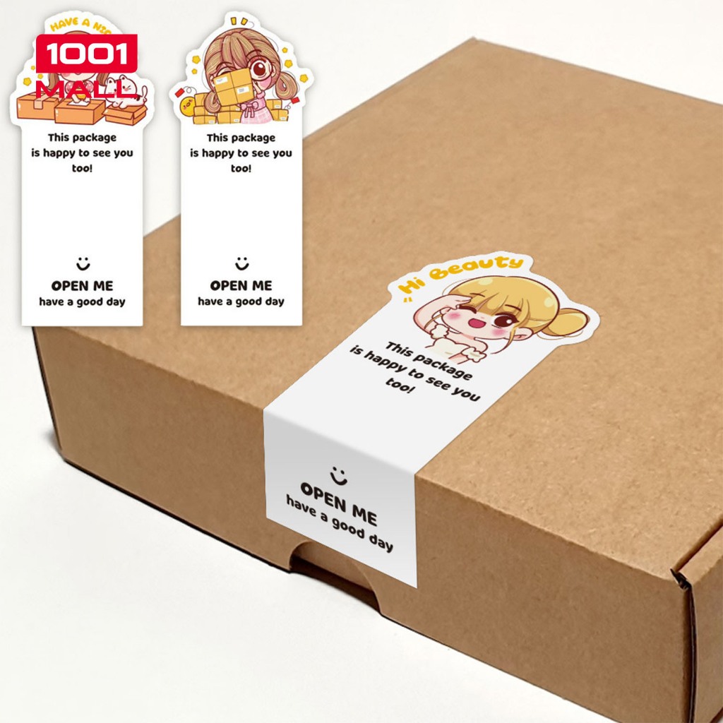 

50 pcs Stiker Label Open Me Stiker Label Have A Good Day