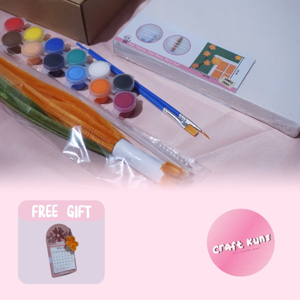 

Paket Melukis + Kawat bulu || DIY Painting kit + Pipe Cleaner kit || Paket Creativity || Kado Hadiah