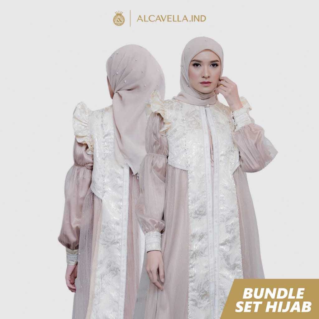 ALCAVELLA - MARWA DRESS SET HIJAB | DRESS WANITA | DRESS MUSLIM | GAMIS MUSLIM TERBARU ALCAVELLA