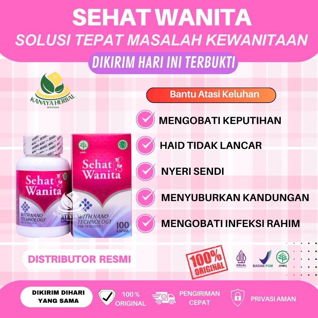 Obat Sehat Wanita Original Isi 50 Dan 100 Kapsul - SOLUSI TEPAT MASALAH KEWANITAAN
