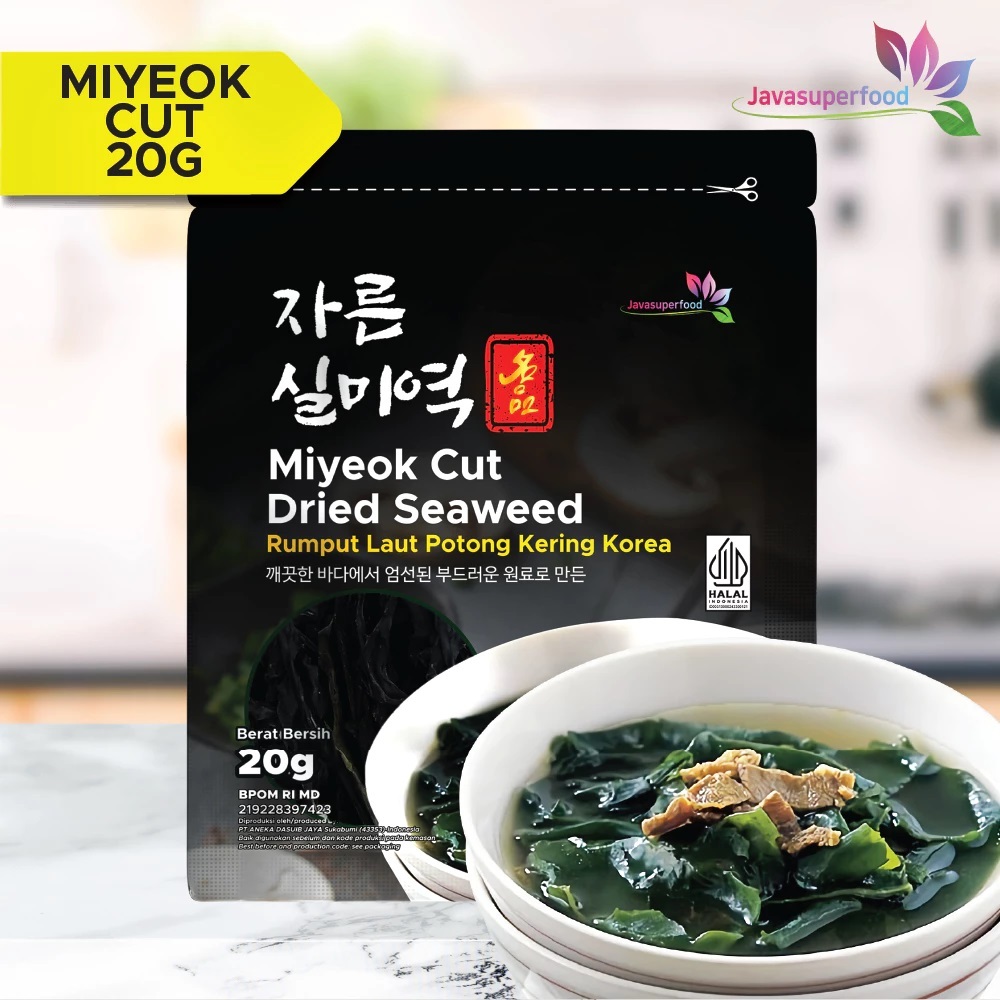 

Java Superfood Miyeok Cut 20gr - Wakame for Miso Soup - Rumput Laut Kering - Dried Seaweed