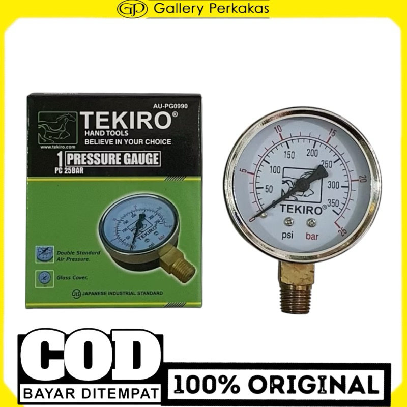 Pengukur Tekanan 25 Bar / Pressure Gauge 25 Bar Tekiro