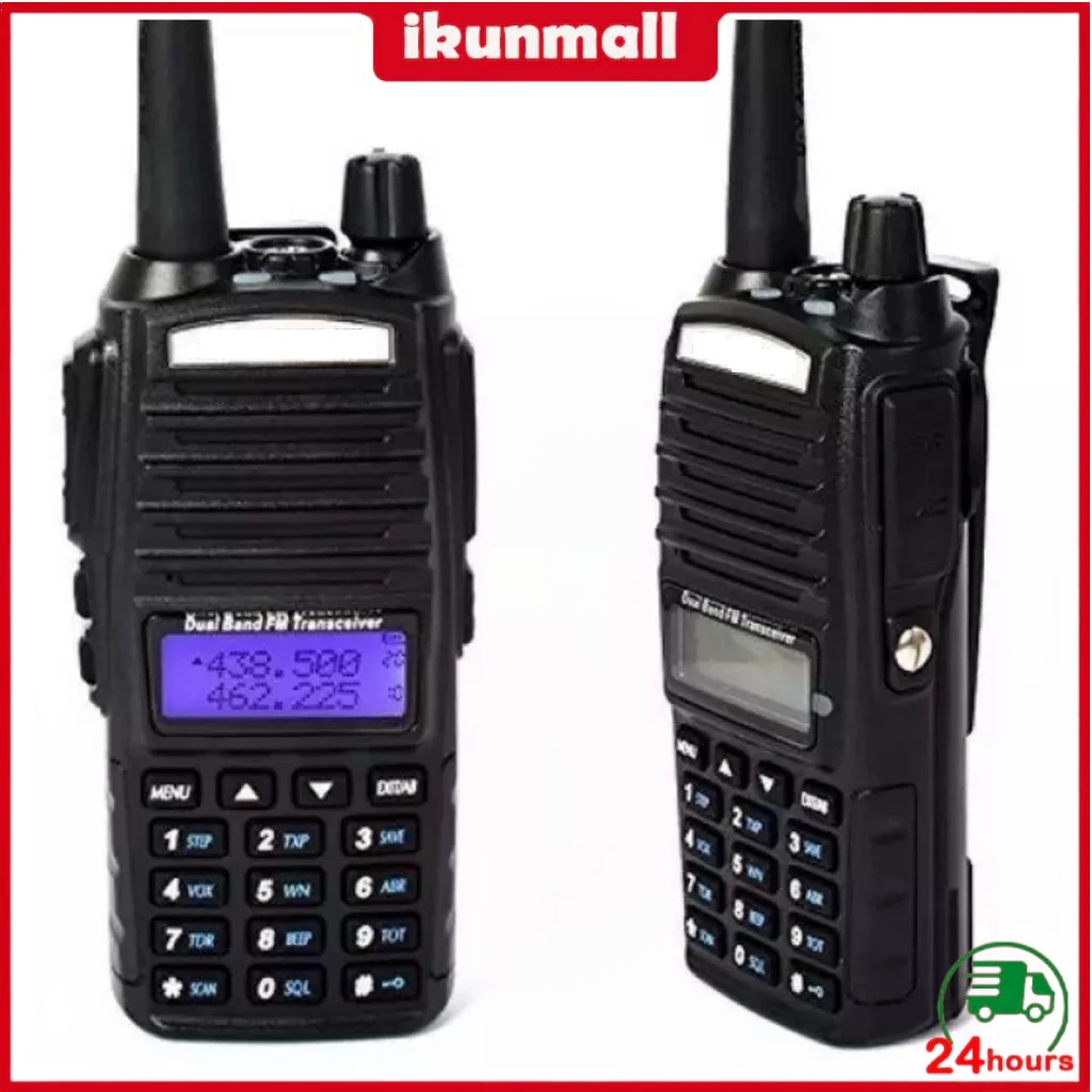 【COD】Original BF UV-82 HT Walkie Talkie Portable Walky Talky Jarak Jauh 100km(Max) 2 Way Radio Walki