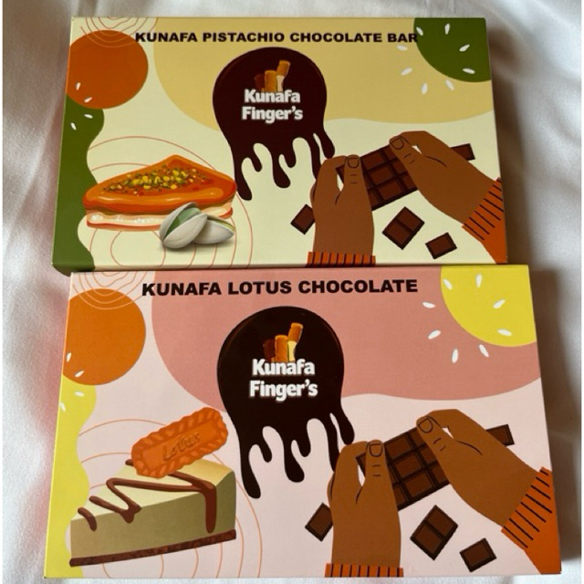 

Kunafa Finger’s Kunafa Pistachio / Lotus Chocolate Bar Original Malaysia