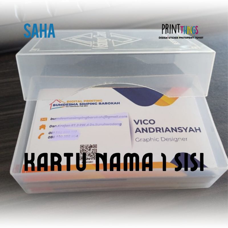 

KARTU NAMA 1 SISI