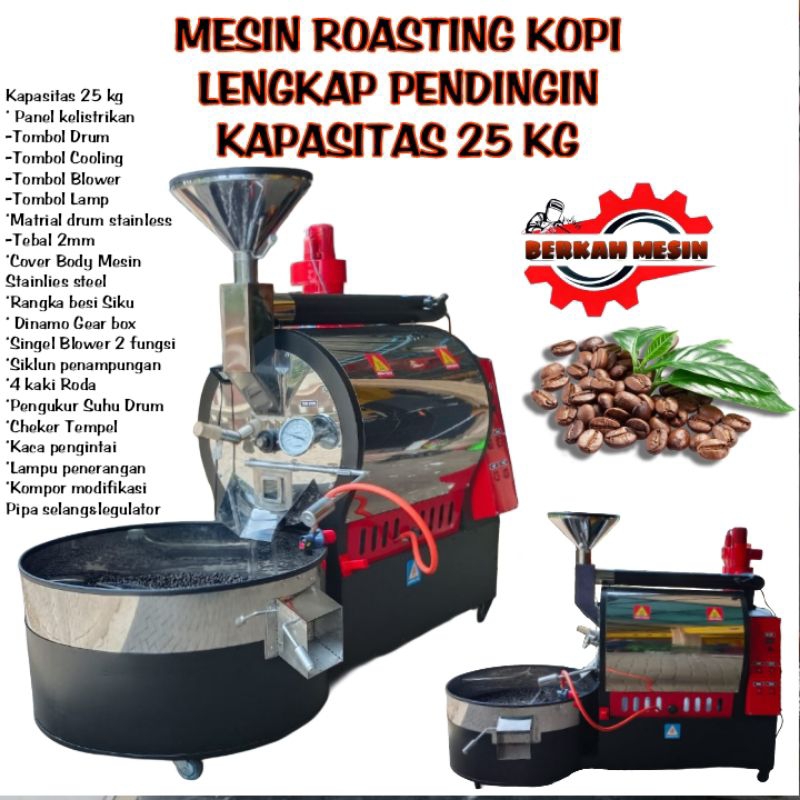 MESIN ROASTING KOPI 25 KG LENGKAP PENDINGIN