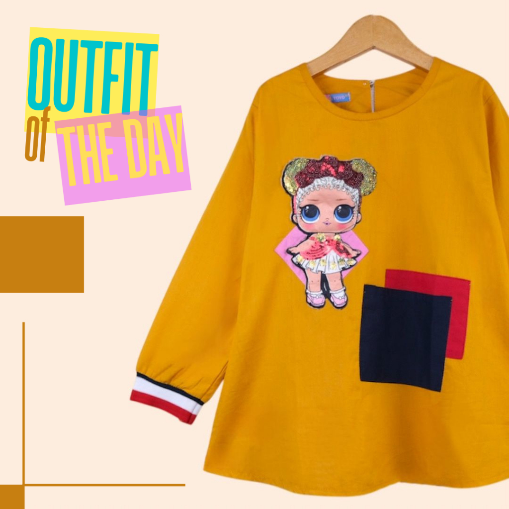 Baju Atasan Katun Anak Perempuan Blus Anak Perempuan Usia 6 tahun 7 tahun 8 tahun 9 tahun 10 tahun 1