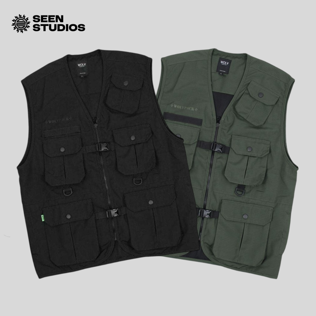 WOLV - Rompi Pria Wanita Unisex Tactical Vest Ripstop Outrage