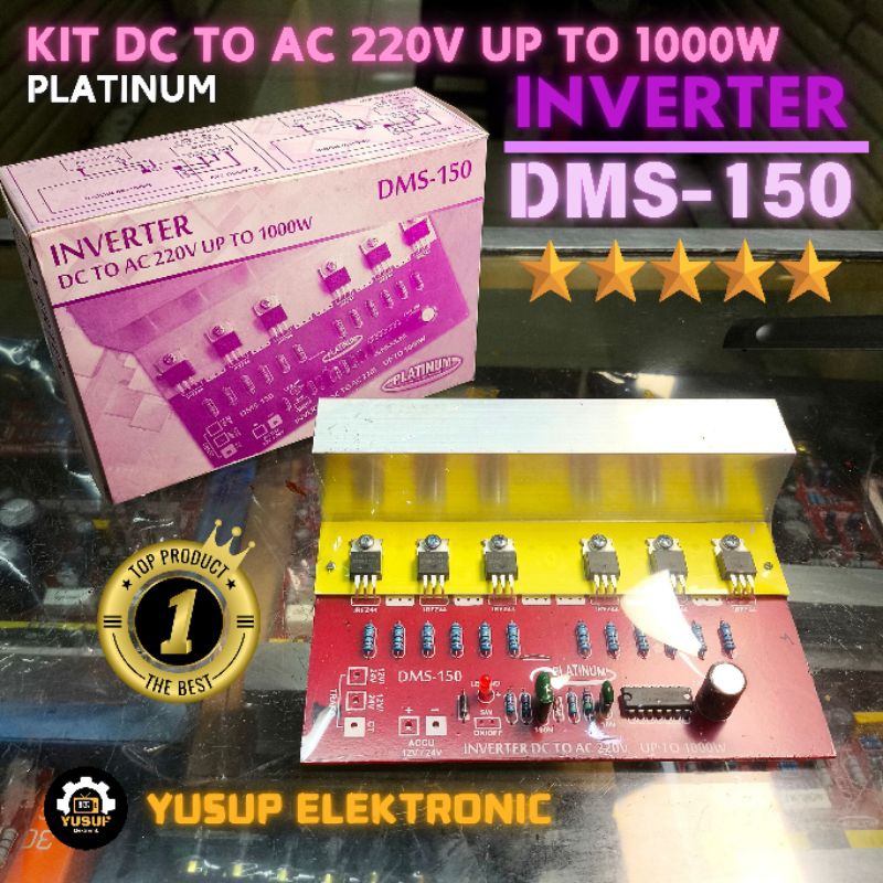 TERMURAH INVERTER DC TO AC KIT INVERTER DC TO AC 220V UP TO 1000 WATT DMS 150 PLATINUM