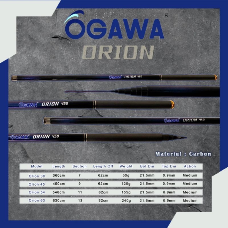 joran tegek ogawa orion 450 marino 450||tegek wadukan||tegek nila