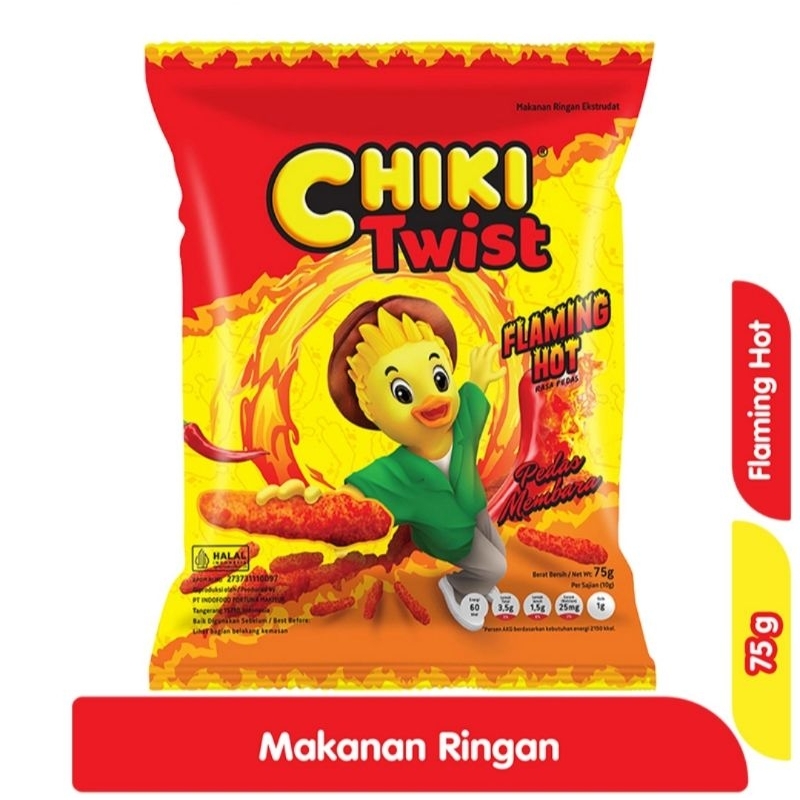 

Chiki Twist Flaming Hot 75gr Rasa Pedas