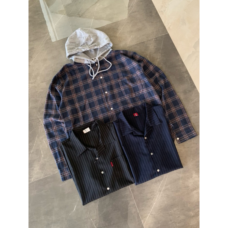 KEMEJA UNIQLO, H&M , FASHION | OPEN COLLAR\OXFORD\SHANGHAI ORIGINAL!!