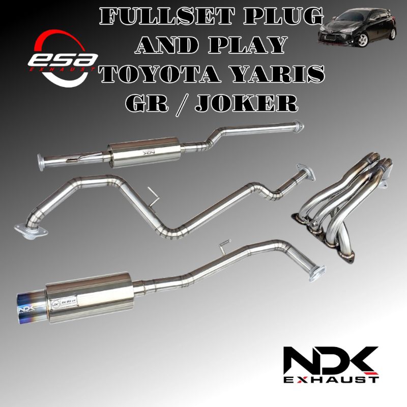 KNALPOT MOBIL RACING FULLSYSTEM PNP NDK EXHAUST TOYOTA YARIS JOKER , YARIS TRD , YARIS GR