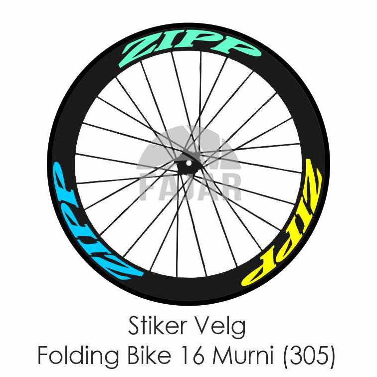 Stiker Zipp Untuk Velg Sepeda Lipat Rims 16 Murni (305) Harga Bijian