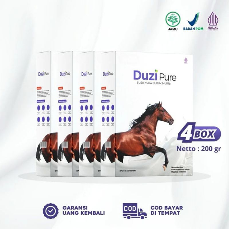 

PAKET 4 BOX Duzi Pure Susu Kuda Liar Lombok Murni 100% Original
