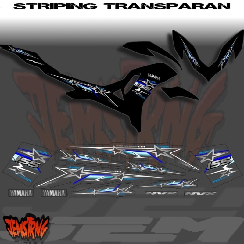 STRIPING TRANSPARAN AEROX NEW CONNECTED AEROX V2 NVX NEW