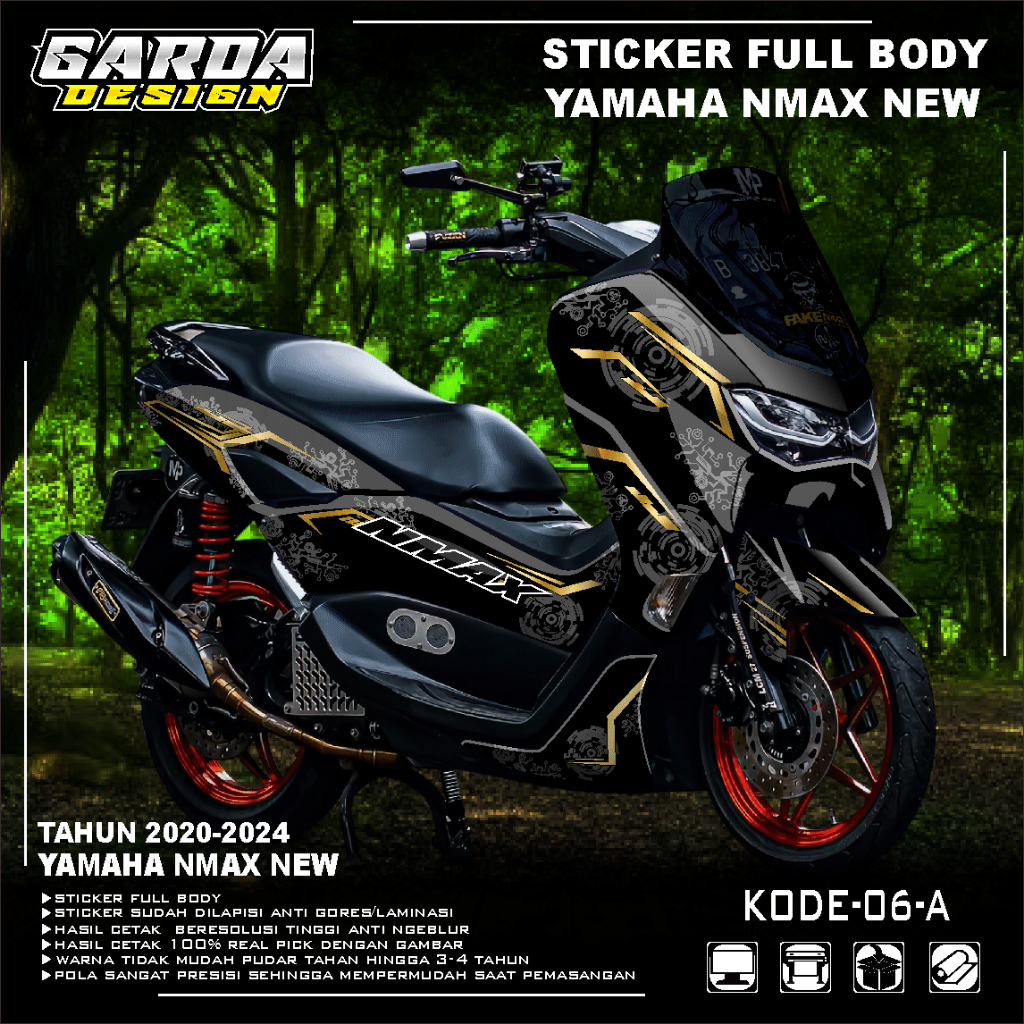 (BISA COD) Decal nmax new fullbody - Sticker nmax new full body 2020 2021 2022 2023 desain grafis te