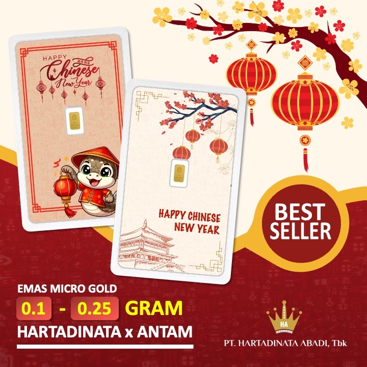 LM Logam Mulia Emas Hartadinata x Antam 0.1 - 0.25 gram 0,1 - 0,25 gr Kado Imlek Chinese New Year Go