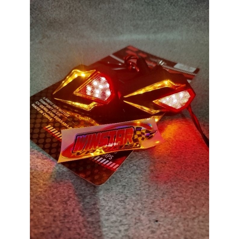 Lampu Sen Sein Tempel Led Running Senja Motor Lampu Sein Motor Cbr 150r R15 V3 Vixion Ninja RR Gsx