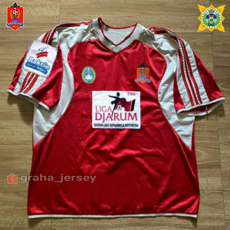 Jersey PERSIJAP Jepara Home 2006 Liga Jarum MERAH Full PRINTING Atau Full BORDIR Retro