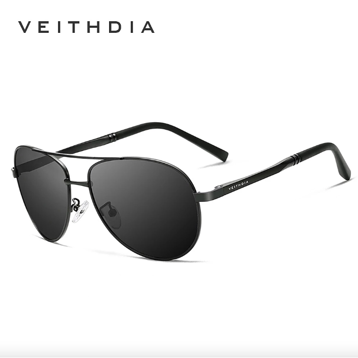 VEITHDIA Kacamata Aviator ORIGINAL Polarized kaca mata hitam anti Sinar UV Matahari Polaroid 1306