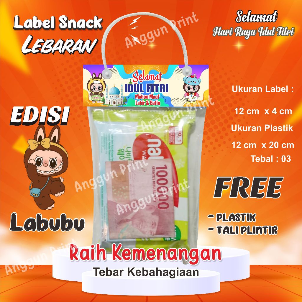 

label tas lebaran / tas snack lebaran/hangtag lebaran labubu/labubu edisi lebaran/tas snack lebaran