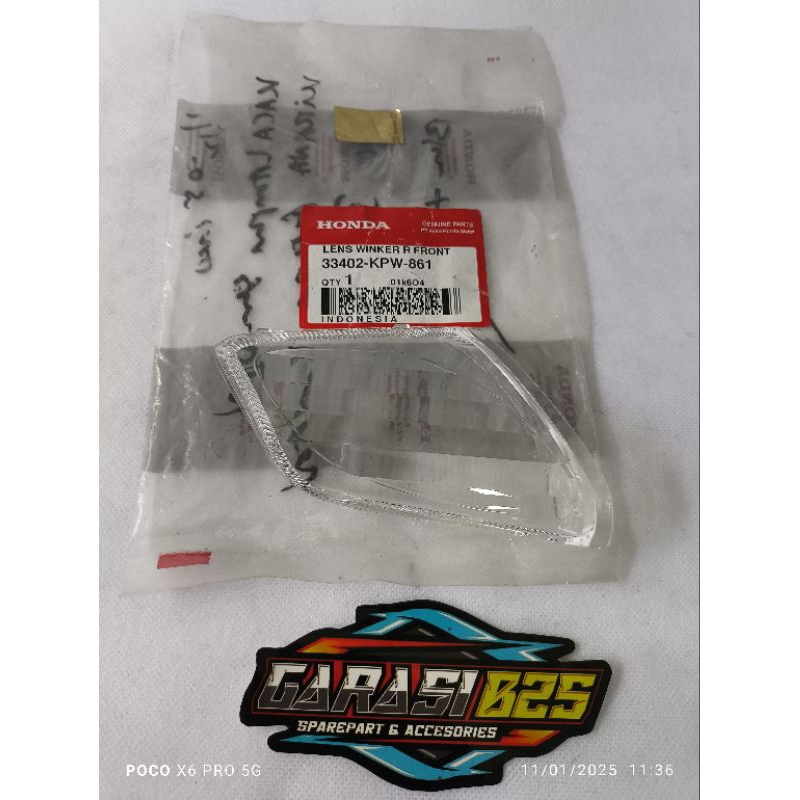 33402-KPW-861 lens winker R mika sein sen depan kanan honda kirana original AHM