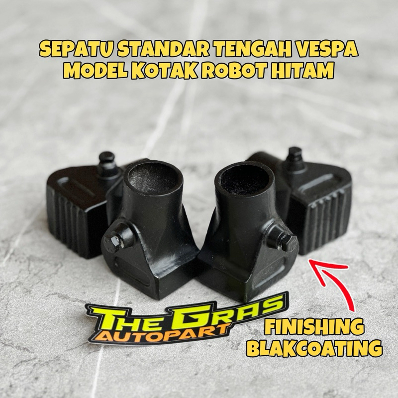 Sepatu Standar Vespa Black Coating Sepatu Standar Tengah Vespa Sepatu Standar Vespa Px Sepatu Standa