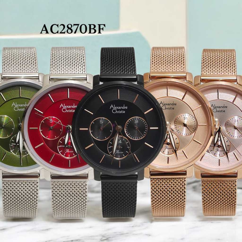Jam Wanita Alexandre Christie AC2870 AC 2870 AC 2870BF Original Garansi Resmi Alexander Christie