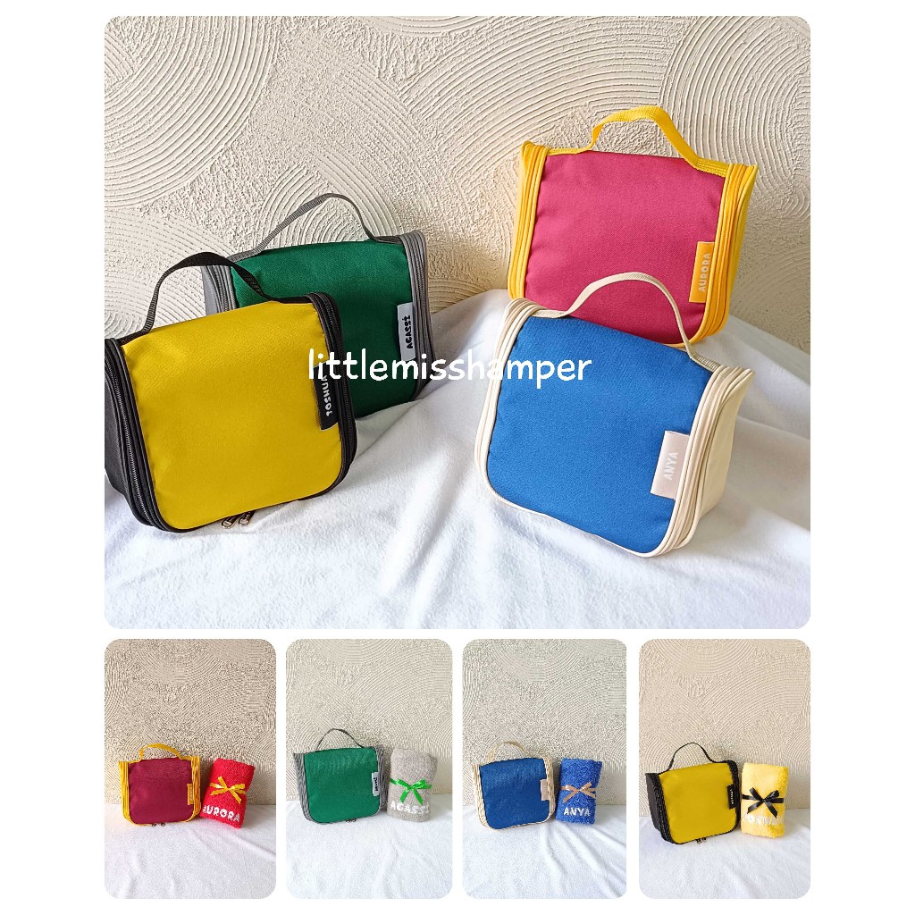 

Toiletries case custom hamper bayi souvenir ultah anak printing mika / kain souvenir