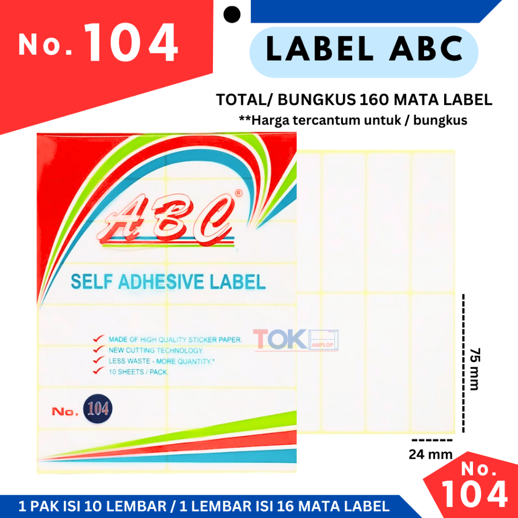 

Stiker Label 104 / STICKER