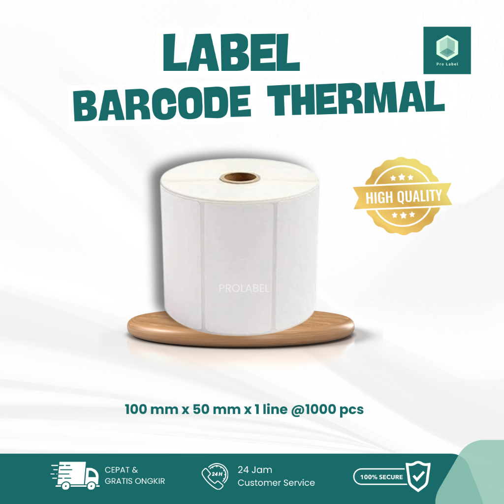 

Label Thermal Semicoated Putih 100 x 50