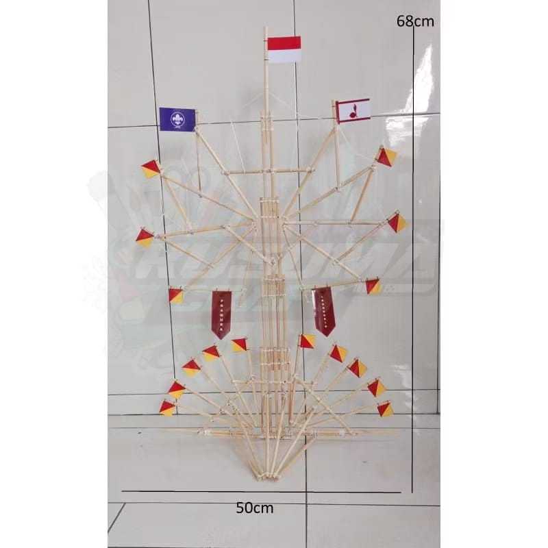 Miniatur Pionering Pramuka 56 Tongkat / Miniatur Tiang Bendera