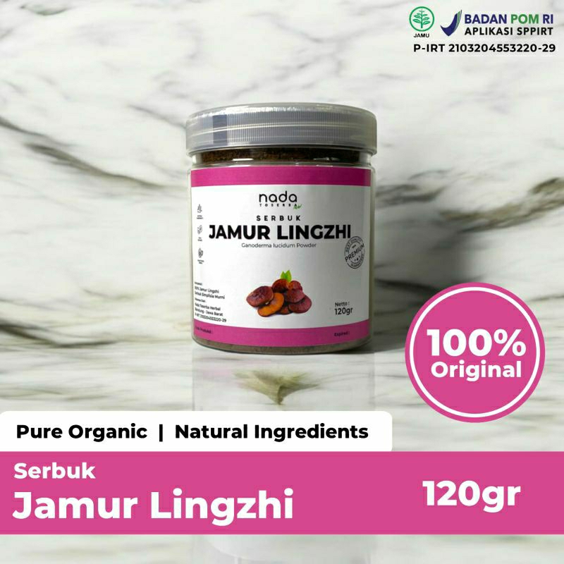 JAMUR LINGZHI Bubuk Serbuk Premium | Herbal Kanker Ampuh | Ganoderma Lucidum Powder | 50gr, 120gr & 